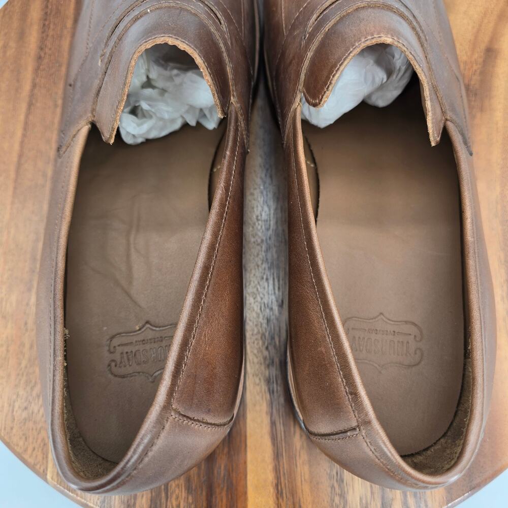 Thursday Boot Co. Lincoln Penny Loafers Mens 13 Brown Slip On Dress Shoes - Picture 6 of 8